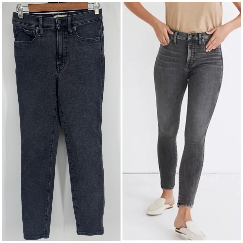 Madewell High-Rise Skinny Jeans in Washed Black Women's Size 27P Everyday Wear